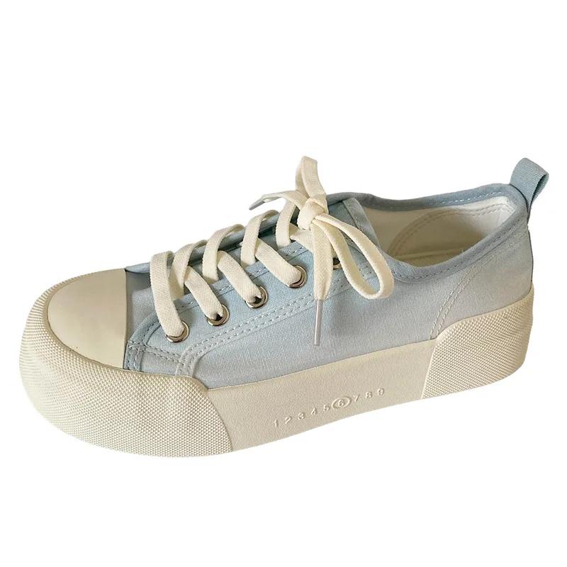 

Модная женская платформа, парусиновые туфли, увеличивающие рост, массивные кроссовки для женщин, модная градиентная повседневная обувь, женская обувь на толстой подошве 35 синий