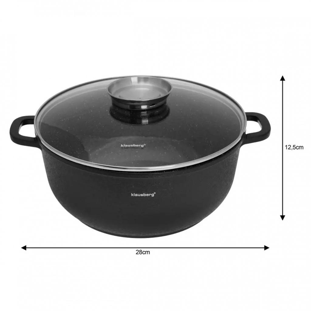 KLAUSBERG KB-7359 8-PIECE GRANITE POTS SET