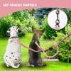 BAOBOTE Pet Double Dog Leash, Shock Absorbing Reflective Bungee Lead Walk 2 Dogs with Ease, 360° Swivel No Tangle Double Dog Walking & Training