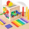 Wooden Montessori Shape Color Sorting Matching Game For Toddler 5 In 1 Fine Motor Developmental Sensory Toy Party Christmas Gift