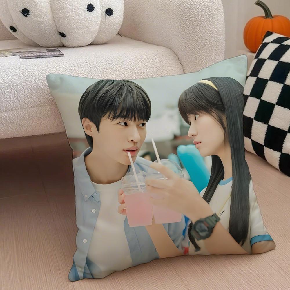 korean drama LLovely Runner Cushion Cover Throw Pillow Cover Hidden Button Durable Polyester Chair Cushion
