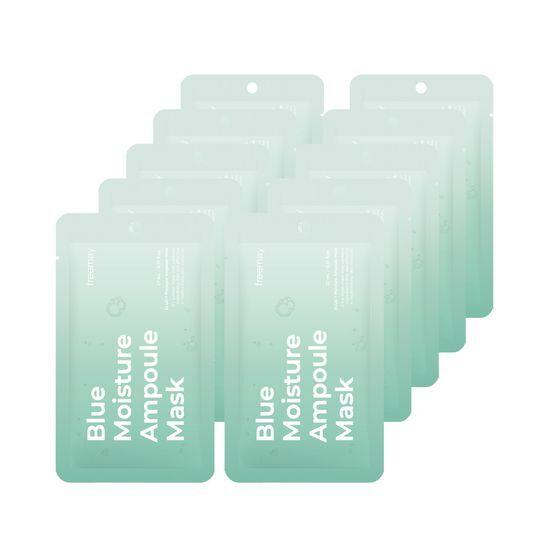 8-layer hyaluronic acid/deep moisturizing Freemay Blue Moisture Ampoule Mask (10 sheets)