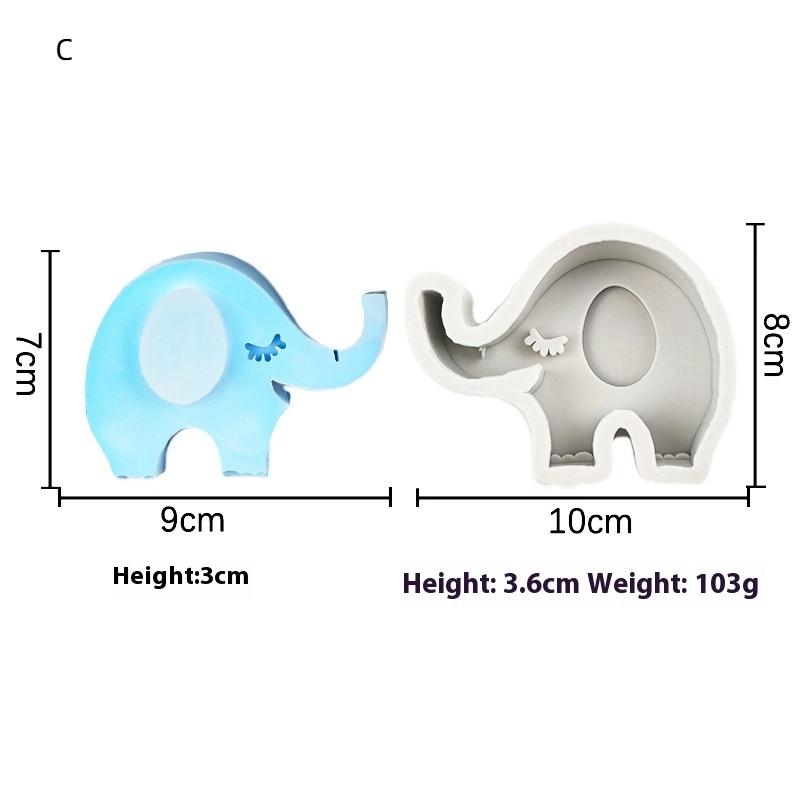 Making Supplies 1PCS 3D Dinosaur Giraffe Elephant Soap Candle Plaster Resin Decoration Silicone Animal Candle Mold