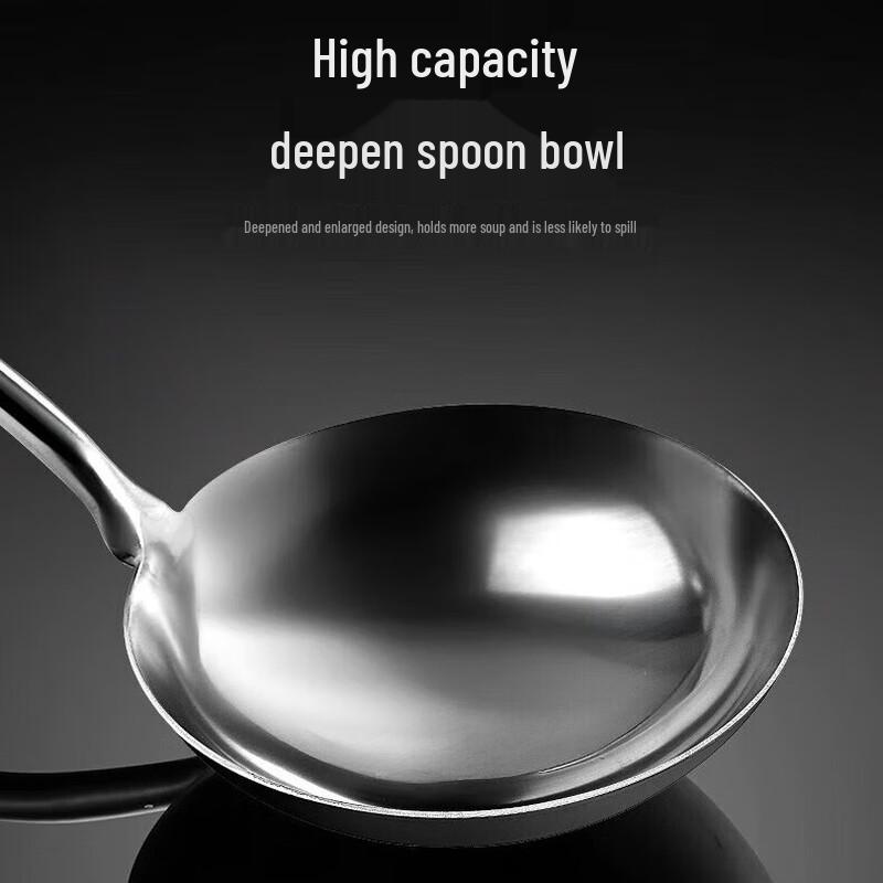 Meichu Large Stainless Steel Long Handle Stir-fry Spoon