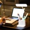 With Storage Box LED Table Lamp 3-Colors Light Reading Lights USB Rechargeable Lamp  Workstation