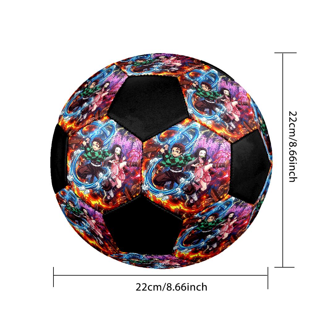 Soccer Ball Colorful Machine Stitched PVC Size 5 Team Training Competition Ready Durable High-Bounce Cool Sports Gift