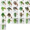 Bonsai Plants Soft Artificial Copper Coin Grass Plants Handmade Wall Hanging Fake Ivy Leaf Leaves Realistic Mini Bouquet Office