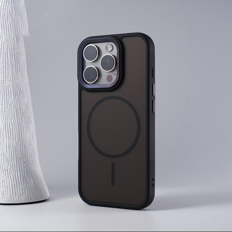 Luxus Spiricle Kamera Magsafe Hülle für iPhone 16 15 Pro Max 14 13 12 11 Pro Max Matt Magnetisch PC Stoßfeste Abdeckung für iPhone16