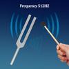512Hz Tuning Fork Aluminum Alloy Tuning Fork For Sound Healing Meditation with Velvet Bag Hammer & Cleaning Cloth