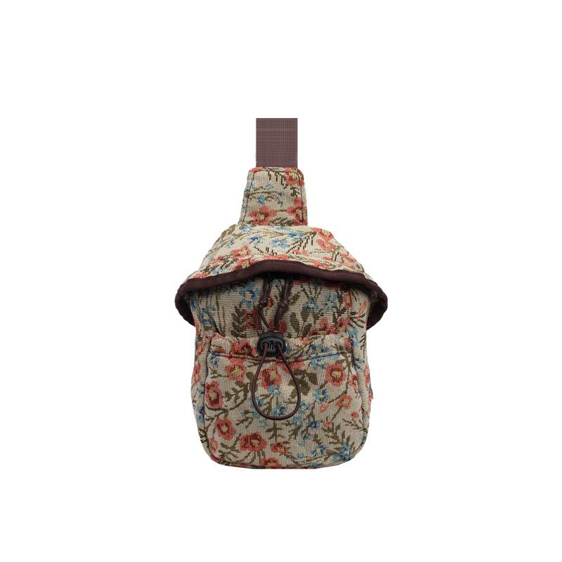 

2025 new fashion popular sweet flower women messenger bag flower drawstring simple breast bag women