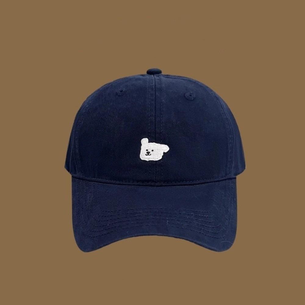 Korean Puppy Embroidery Cap Solid Color Snapback Hat Fashion Men Women Baseball Cap  Teenagers