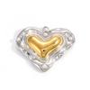304 Stainless Steel Pendants Plated Blue Drop Flower Printed Charms For Diy Necklace Jewelry Making