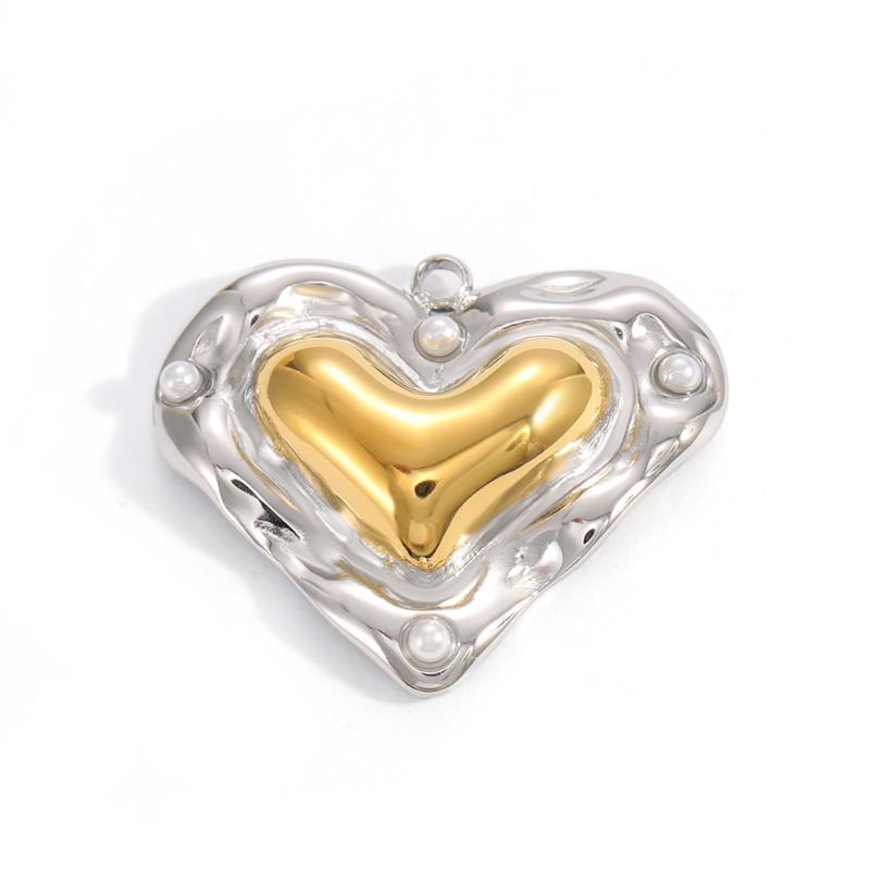 304 Stainless Steel Pendants Plated Blue Drop Flower Printed Charms For Diy Necklace Jewelry Making
