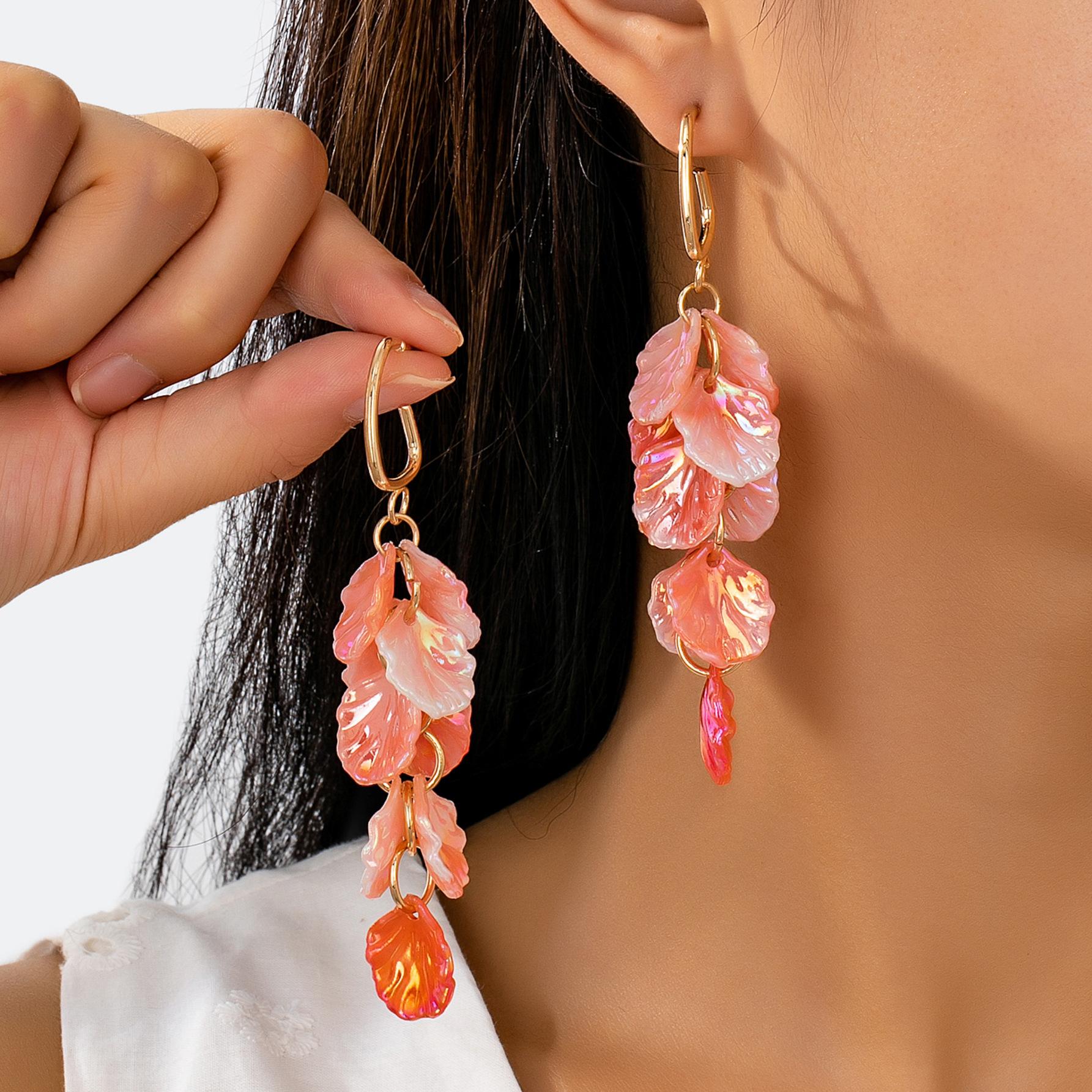 

Модные серьги-подвески для женщин оранжевый