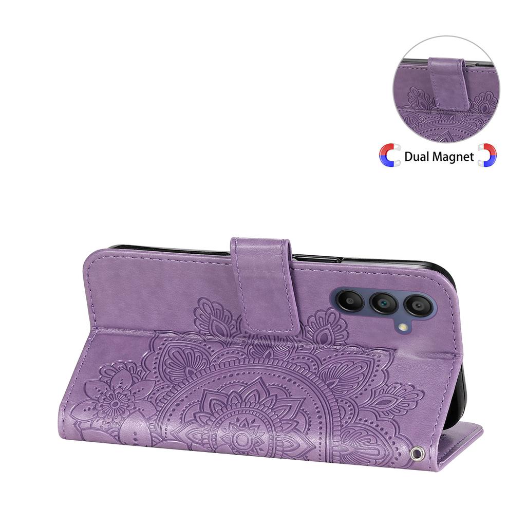 For Samsung Galaxy A17/A26 5G/A16 5G/A16 4G Case Floral Pattern PU Leather Wallet Stand Phone Cover