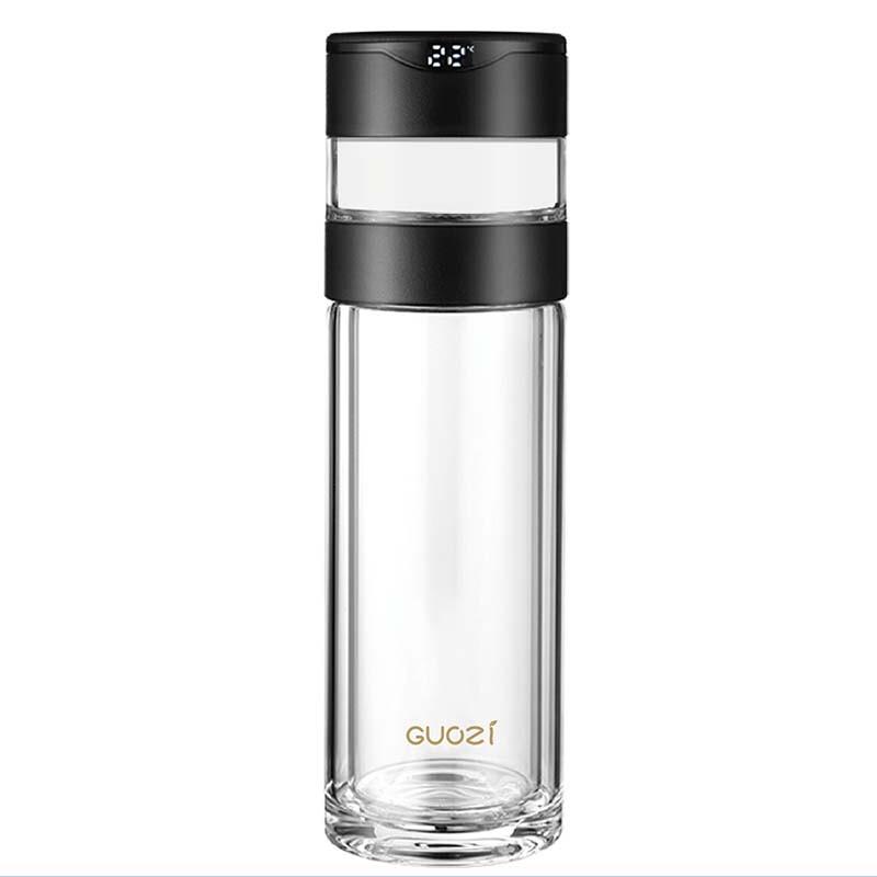 Guozi Smart Temperature Display Glass Tea Infuser Bottle
