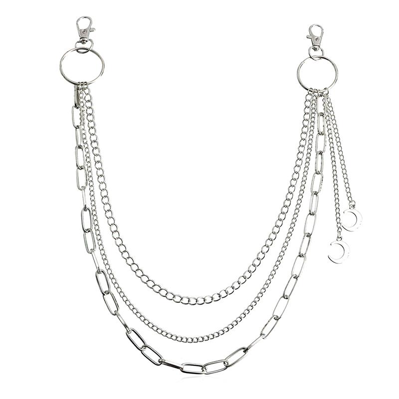 

Осенне-зимний модный крутой многослойный пояс с цепочкой для брюк с вырезом Love и металлическим поясом-цепочкой, аксессуары