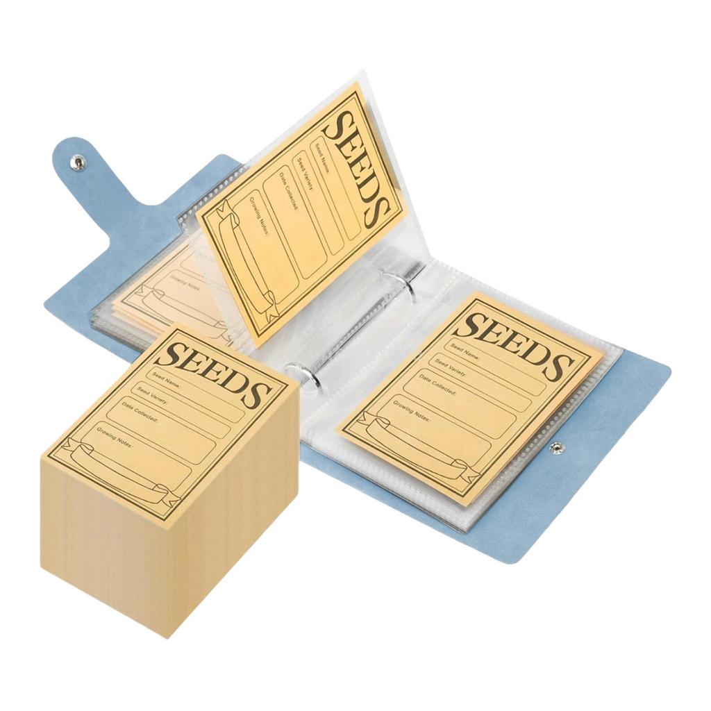 Organizer Binder with 50Pcs Envelopes Multipurpose Garden Packet Organizer for School Balcony Home Vegetables Beads