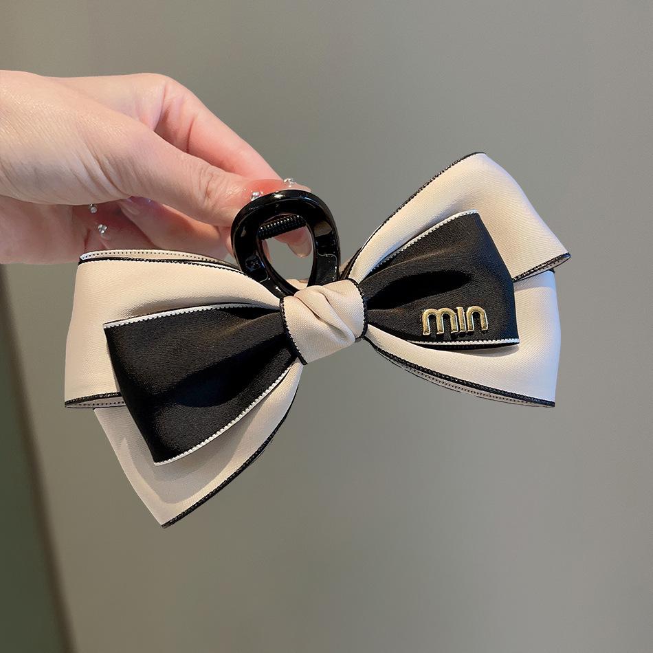 Women's Bowknot Claw Clip: Small & Medium Sizes, Ideal for Little Hair & Half Updos