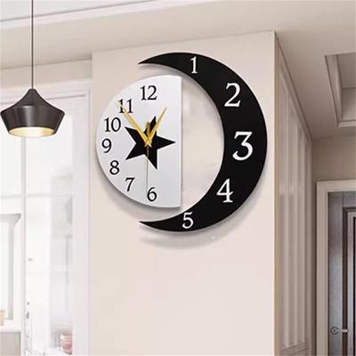 Acrylic Wall Clock Hanging Stylish Mute Non Ticking Simple Digital Home Decorative