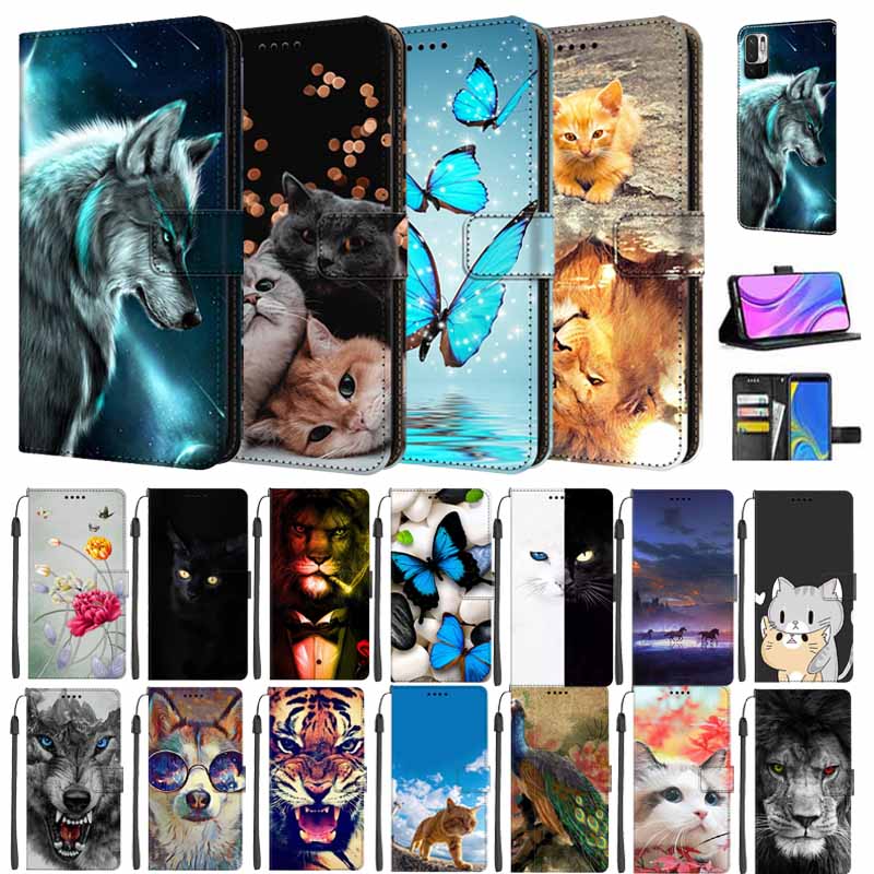 Animal Leather Flip Case for Samsung Galaxy M16 F16 5G Leather Magnetic Wallet Covers for Galaxy F16 Stand Phone Bag Galaxy M 16