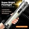 High Lumen Rechargeable Flashlight, Super Bright Long Range Light with Large Capacity Battery for Outdoor & Household