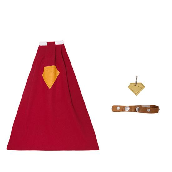 

Superhero Dog Costume Set Superhero Cape with Collar ID Tag Pets Cosplay Outfit for Dogs Cats Fun Role Play Costume Party S