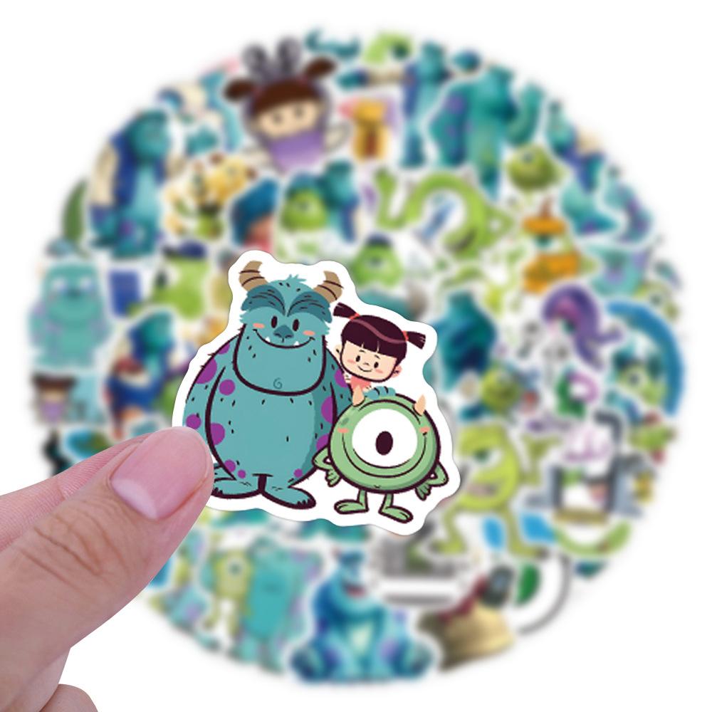 60pcs Funny Anime Monster Inc Cartoon Stickers Cute Graffiti Decals Toy Helmet Suitcase Laptop PVC Sticker for Gift
