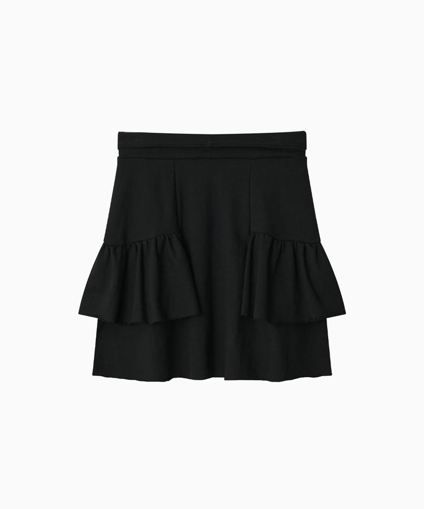 Ohesio Shirring Midi Banding Skirt, Black
