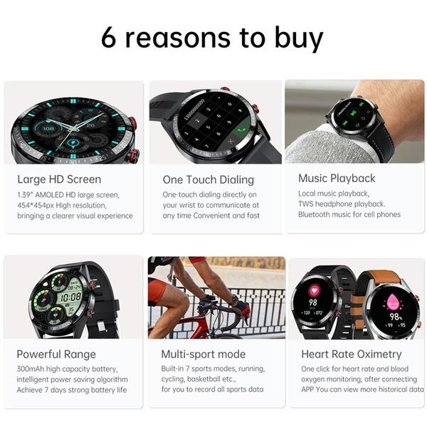 Screen Smart Watch Always Display The Time Bluetooth Call Local Music Smartwatch For Mens Android TWS Earphones