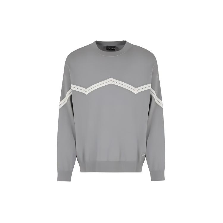 Emporio Armani Stripe Detail Wool Jumper 3D1MX41-MMMZ1-06G1