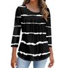 Women's Fashion Casual Three-quarter Sleeve Printed Round Neck Top