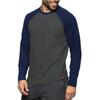 Men'S Button Up Long Sleeved Fashionable Casual Sports Top