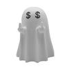 Halloween Ghost Figurine Middle Finger Ghost Ornament Resin Flip The Bird Ghost Statue for Desk Home Office Bathroom