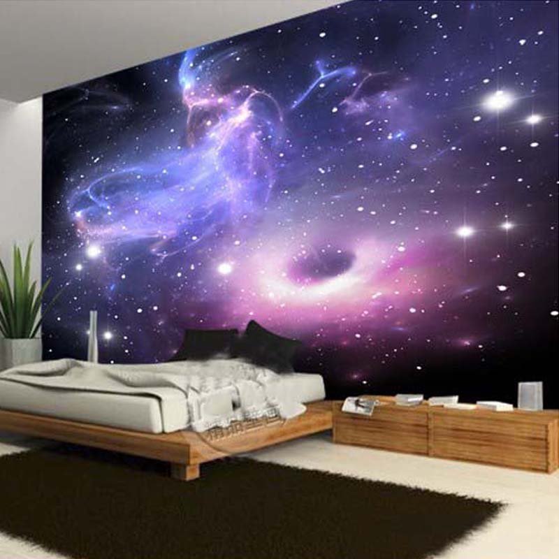 3D Univers Sterne Galaxie Decken Wandmalerei KTV Wohnzimmer Schlafzimmer Hintergrund Tapete Wandbilder