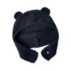 Bear Ear Knitted Hat Winter Cold Cap Windproof Warm Hat Lovely Birthday Gift Animal Earflap Hat for Outdoor Hiking Women Girls