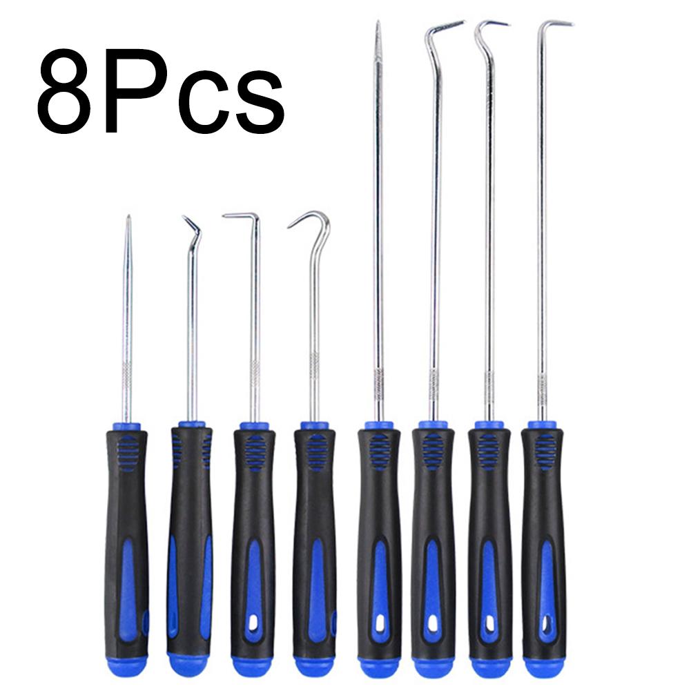 8pcs Remove Hose Washer Pickup Kit Hook Puller Pick Tool For Car Auto Oil Seal/O-Ring Seal Gasket Pick Hooks Puller Remover Hoses Windshield Washer 1