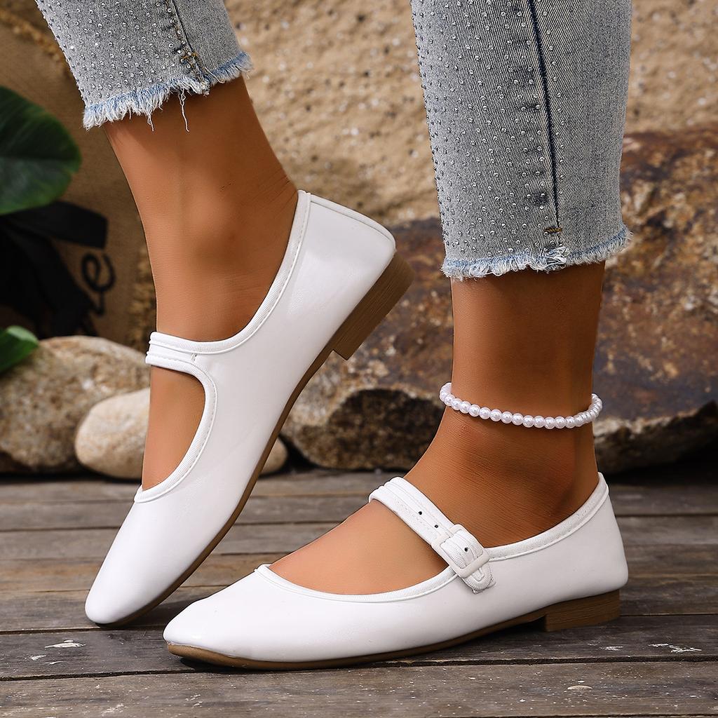 2026 Women Flats Mary Jane Ballet Shoes Female Round Toe Glossy Leather Flats Shoes Female Party Bridal Wedding Loafers Shoes