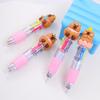 Cute Cartoon Four-Color Ballpoint Pen for Kids - Mini Student Back-to-School Stationery Gift