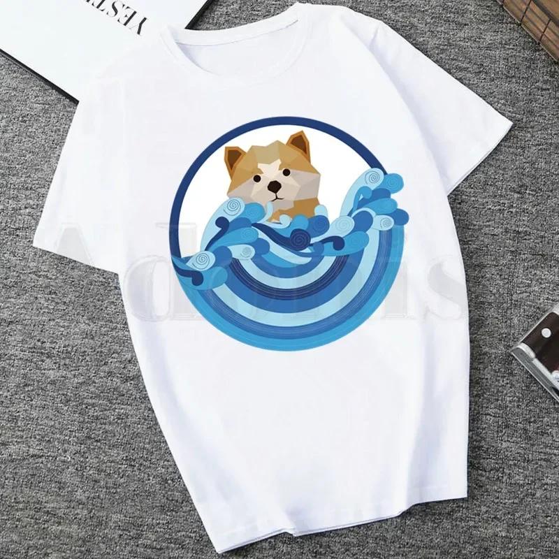 Funny Animal Dogs Kawaii Japanese Shiba Inu Women Cartoon Mom Summer Print Lady Tshirts Top T Shirt Ladies Womens Graphic