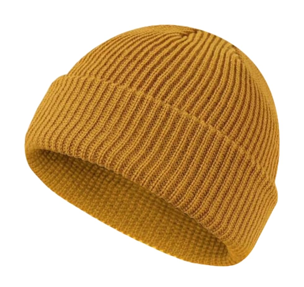 [sproutsy] Knit Watch Hat, Simple Rib Knit, Knit Hat (JP, Numeral Size, 58.0 Cm, Mustard)