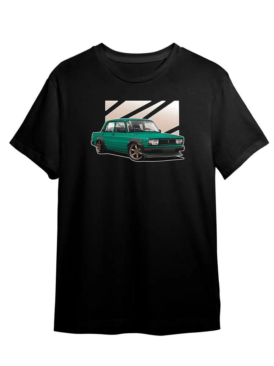 T-shirt Not dropped but lowered Zhiguli car S