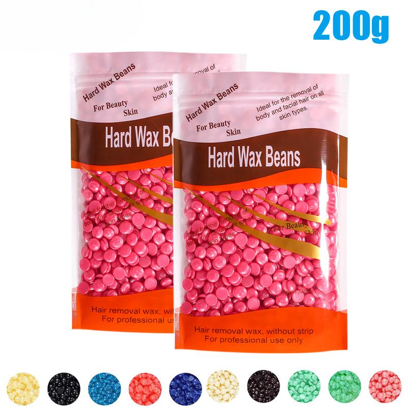 400g/300g/200g /50g Hot Film Hard Wax Depilatory Wax Beans Pellet Waxing Face Body Hair Removal Wax Beans for Wax Heater Machine