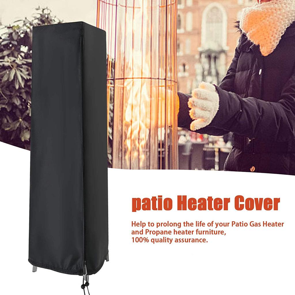 2/1PCS Pyramid Torch Patio Heater Cover Heavy Duty Standing Patio Heater Protector For Outdoor Triangle Glass Tube Heater