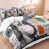 100 Dollar Bill Print Bedding Set Soft Comfortable Duvet Cover For Bedroom Guest Room (1*Duvet Cover + 2*Pillowcases)