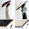 Short wide umbrella for both sunny and rainy ladies umbrella [VITAFELICE] days, vsgz-449z (combination (black beige))