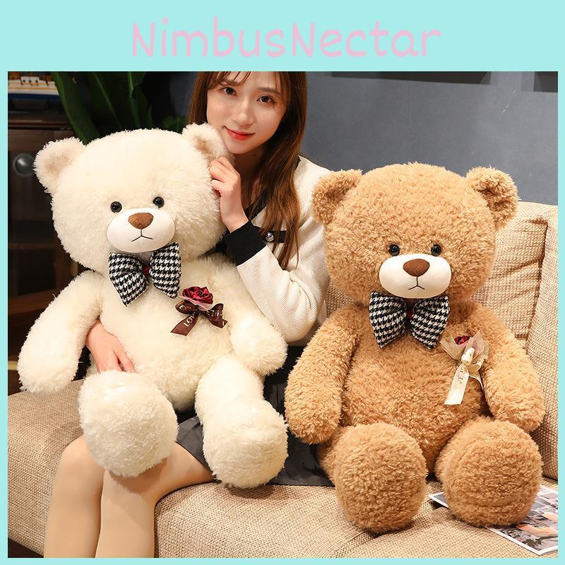 Bear Cartoon Rose Plush Toy Cute Bow Tie Send Girl Valentine Day Gift Children