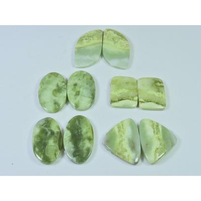 19-28 MM Septarian Jaune Naturel Paire Assortie Mélange Pierre Précieuse en Vrac Lot de 5 Paires C-976