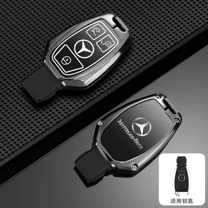 YWP4  Car Key Case Cover Bag For Mercedes Benz A B C E S Class C200 C300 E350 E260L W205 CLA CLS GLA GLC GLE GLS Keychain Accessories