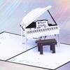 Pop Up-kort Pianokort Papper 3D-kort Roligt Festkort Med Anteckningskort Vikbar Kuvert Födelsedag